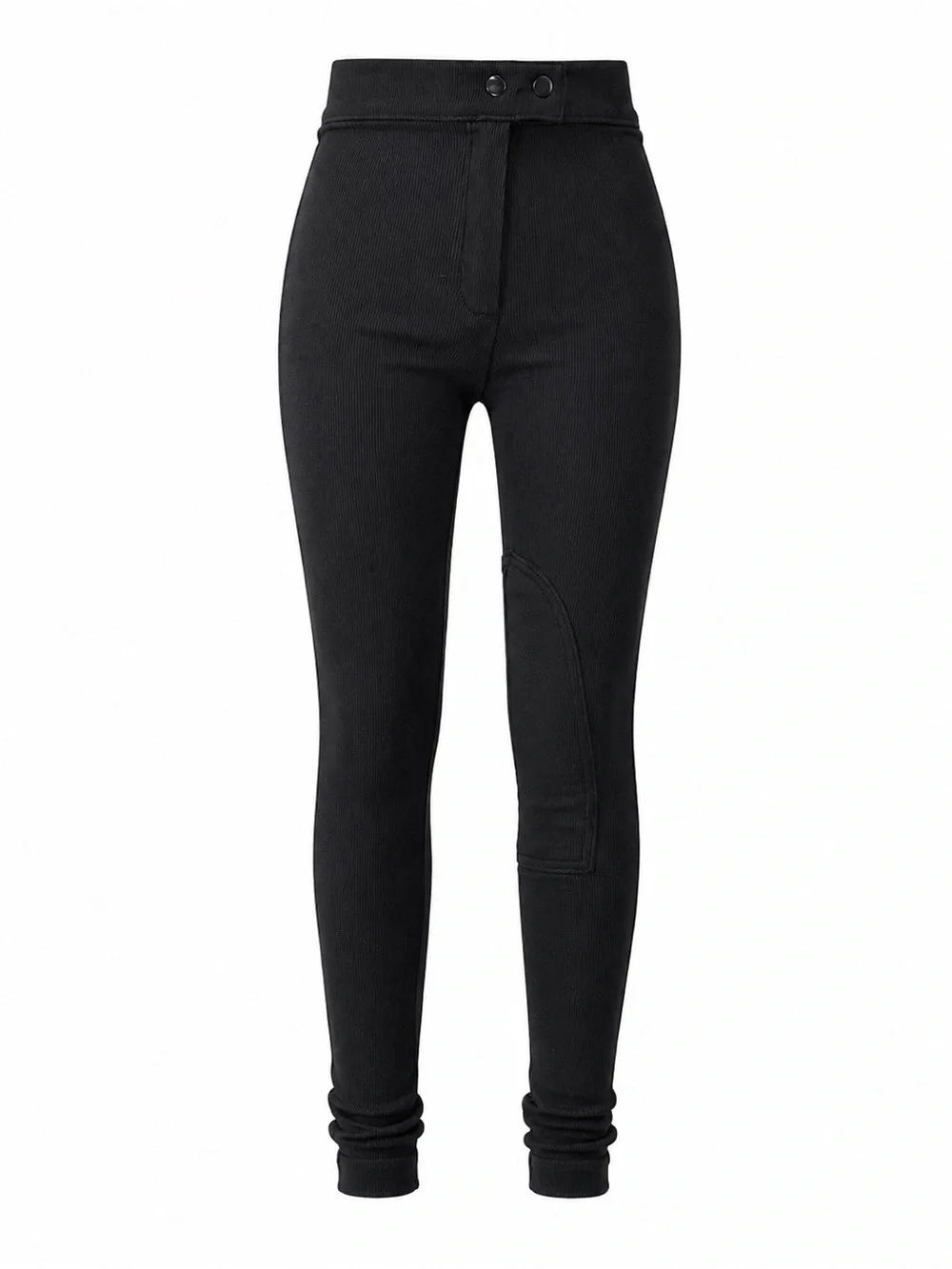 American Apparel Riding Pant Black Ribbed High-Waist Pants – XS